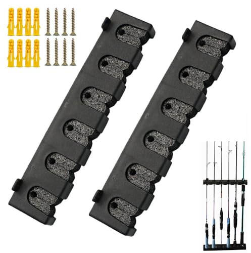Esforzarse 1 Paar Fishing Wand-Rutenhalter, Rutenständer Angelruten Angelrutenstände Angelrutenhalter Wand Vertikale Angelrutenhalter, Angelrutenständer, Rutenhalter Boot für Wand Garage Boot