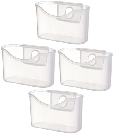 Gadpiparty 4Pcs Mini Fridge Hanging Boxes Plastic Refrigerator Organizer for Seasoning Bags Sauce Packet Holder Movable Wall-Mounted Storage for Kitchen Office Bedroom