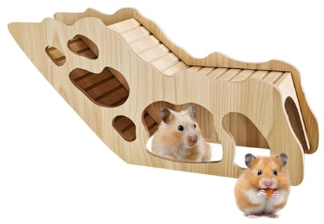 Escaleras para Hámster Casa con Escaleras para Trepar | Tobogán de Enriquecimiento para Jerbos, Hámsters para Ratones Jerbos Sirios Mascotas Enanas Jugar Diario