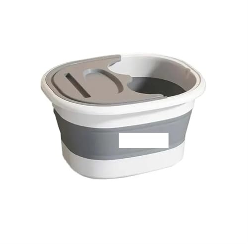 Vasca pieghevole per pediluvio, Secchio pieghevole for piedi grigio 30 * 40 cm