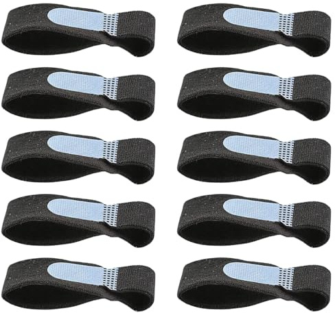 10 Stück Fingerschiene Schwarz Größe L, Verstellbare Fingerbandage für Mittelfinger Ringfinger Kleiner Finger, Atmungsaktives Fingertape zur Stabilisierung, Finger Schiene für Sport & Alltag