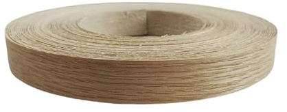 Ruban de placage en chêne Bande de chant en chêne blanc véritable, rouleau placage fer pré-collé sur bois, soutenu par une bordure contreplaqué adhésif thermofusible for meubles(16mmx50m)