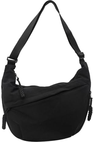 Borsa a Tracolla in Nylon, Borsa a Tracolla a Mezzaluna da Donna, Borsa a Spalla con Tracolla Regolabile, Messenger Crossbody Bag per Shopping Viaggio - Marsupio Donna Grande Regalo Amica Speciale