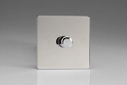 Varilight 1-Gang 2-Way Push-On/Off Rotary Dimmer 1 x 60-400W Polished Chrome HDC3S
