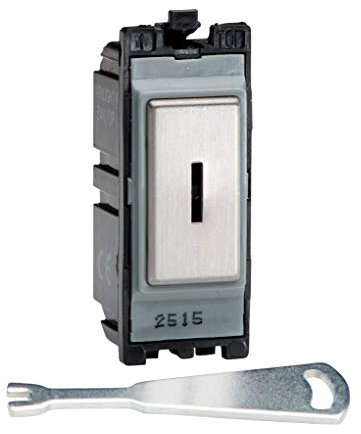 Varilight Steel 20 Amp 2 Way Single Pole Key Switch Module