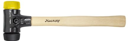 Wiha Schonhammer Safety mittelweich/mittelhart (26437) mit Hickory-Holzstiel, Rund-Schlagkopf