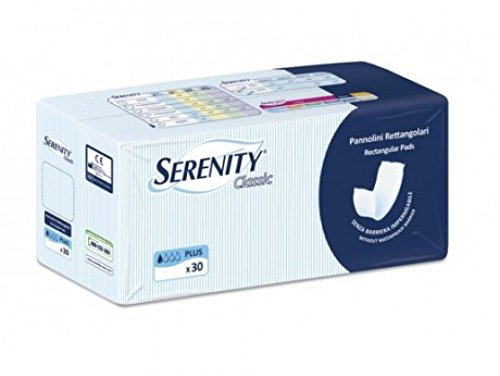 Serenity Serenity Pannolone Rettangolare senza Barriere - Pacco da 30 pezzi x 2000 g