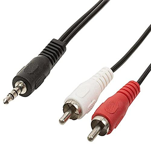 Valueline 1.50M 3.5mm Jack Stéréo Audio Adaptateur Mâle vers 2X RCA Mâle Câble Noir