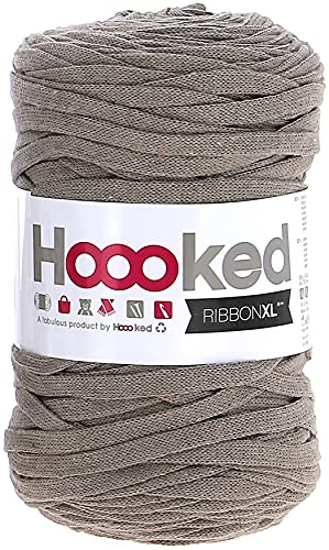Hoooked Ribbon Earth Taupe, Baumwolle, 120 m