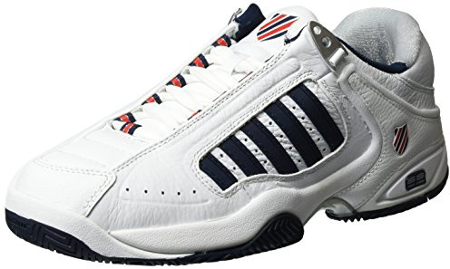 K-Swiss Performance Defier Rs, Scarpe da Tennis Uomo, Bianco (White/Dressblue/Fieryred 164-M), 43 EU