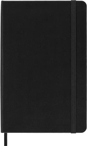 Moleskine - Klassisches Kariertes Notizbuch - Hardcover mit Elastischem Verschlussband - Farbe Schwarz - Größe Medium 11,5 x 18 - 208 Seiten