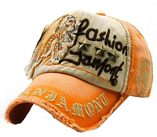 CHENNUO Baumwolle Baseball Cap Vintage Einstellbare Basecap Distressed Trucker Cap Freizeit Outdoor Kappe Unisex
