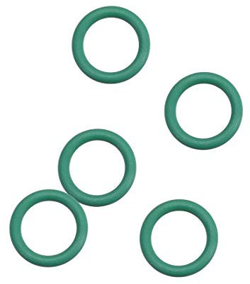sourcing map 5St Fluorkautschuk O-Ringe FKM Dichtung für Maschinen Rohrleitung 10mm AD 7mm ID 1,5mm Breite Grün