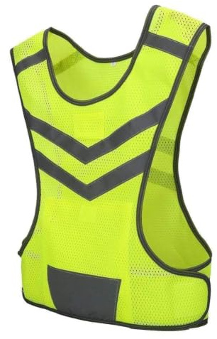 VBESTLIFE Hochsichtbare Sport-Sicherheitsweste für Laufen, Wandern & Radfahren – Verstellbare Warnweste mit Reflexstreifen für Nachtwanderung, Outdoor-Aktivitäten und Sicherheit im Dunkeln