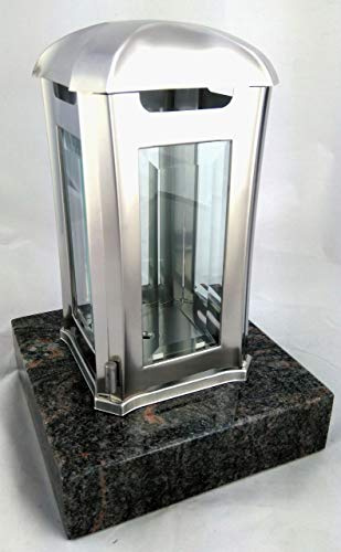 designgrab Grablampe Venezia aus Edelstahl mit Granitsockel aus Granit Himalaya