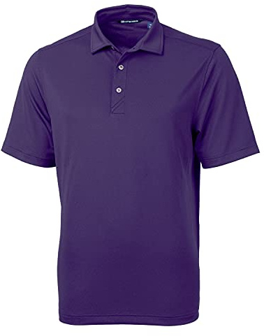 Cutter & Buck Short Sleeve Virtue Eco Pique Recycled Polo Shirt, Violet, M Homme