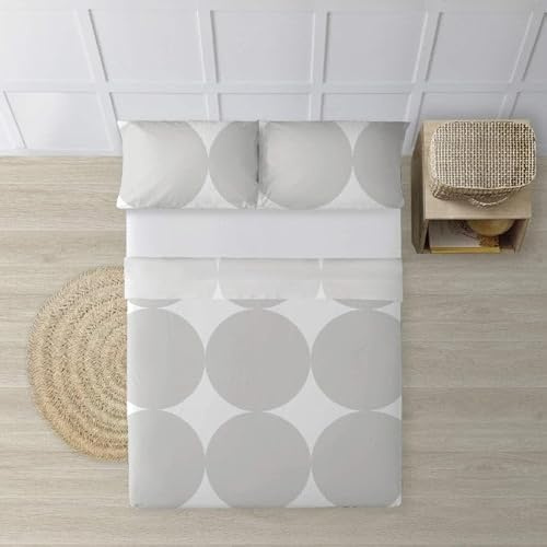 Belum Bettwäsche-Set für Betten mit 105 cm, bestehend aus: Kissenbezug, 175 x 270 cm, Spannbettlaken, 105 x 200 cm + 25 cm, Faltenbalg, Stoff: 100% Bio-Baumwolle, 175 Fäden. Mehr Grau