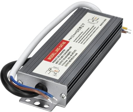 Jandei - Fuente de Alimentación Transformador 110/220V AC a 12V DC 60W 5A, Instalación en Interior/Exterior IP67 para Tira Led, Neón o Dispositivos de Bajo Voltaje