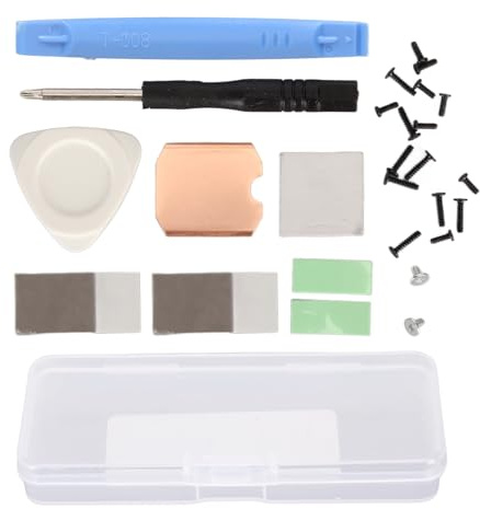 ASHATA pour Steam Deck SSD Heatsink Thermal Pad, Dissipateur Thermique en Cuivre pour Steam Deck pour ROG All, Améliore L'expérience de Jeu, Installation Facile, Coussins Thermiques et