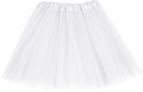 EUPSIIU Tutu Klassisch, Tütü, Tanzkleid, 5 Lagen Tüllrock Damen, Ballettkleidung Damen, Ballett Rot, Weiße Ballettrock, 80er Rock, Dress Up Party Zubehör, für Party, Ballett