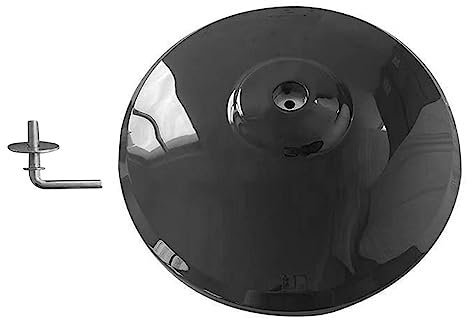 Black Pedestal Fan - Floor Standing, Round Base, 15.67'' Diameter, Oscillating, Desktop to Ceiling