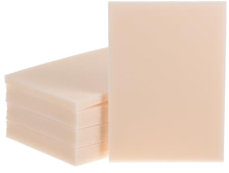 sourcing map 8 x Schleifschwamm, 10,2 x 7,5 cm, Körnung 800–1000, Handschleifschwämme, Blatt, Nass- und Trockenschleifpapier für Modelle, Trockenbau, Metall, Holz, Möbelpolieren, Beige, 8 Stück