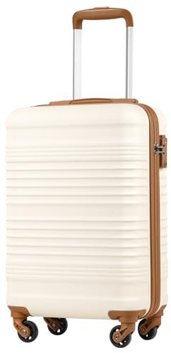 COOLIFE Handgepäck Koffer 55x35x20cm für Ryanair & Easyjet mit 4 Rollen & TSA Schloss – ABS-Hartschale, Leicht Kabinenkoffer | Reiseutensilien