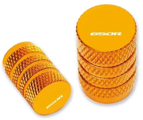Motorrad-Ventilkappen Für H-ONDA Für NEO Sport Für CAFR CB650R CB6500-R 2019 2020 2021 CB 650R Motorrad Zubehör Reifen Ventil Air Port Stem Abdeckung Kappe Stecker(Color:Gold)