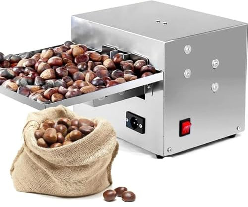 LSBHPPD Pelatrice per Castagne Commerciale, Apricastagne Automatico in Acciaio Inossidabile, con Timer E Cicalino, Nessun Danno alle Castagne, Adatto a Castagne Molte Dimensioni
