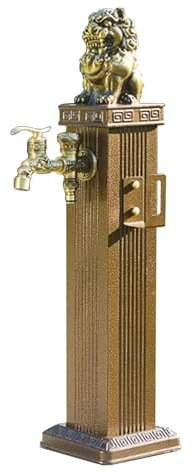 Wasserzapfsäule Garten Retro-Wasserhahn Aus Messing Für Den Außenbereich, Freistehender Gartenschlauchhalter Aus Messing, Vertikale Wassersäule Für Den Freeze Crack-Garten(H 27.2inch)