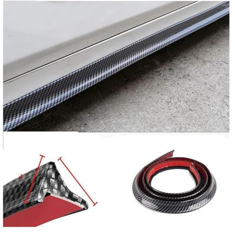 Für E90 E39 E46 E91 F30 G20 E60 F11 F10 F07 G30 E53 Universal 6D Carbon Tür Streifen Lip Splitter Front Stoßstangen Seitenschweller Auto Seitenschweller Trittbretter Schweller(1.5m Carbon)