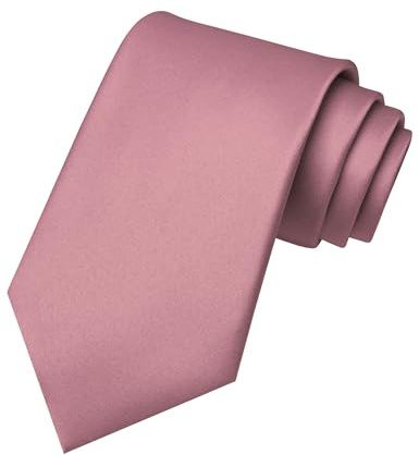 RBOCOTT Solid Color Tie Mens Necktie for Business and Wedding Party