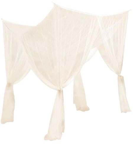 Corteaux Cauvet Säng Med Canopy 75x83x94 - Sänggardiner för Flickor och Vuxna, Beige Baldakin, Sovrumsdekorationstillbehör