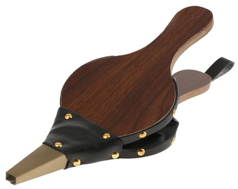 Soffietto per braciere, Attrezzo per caminetto a soffietto in legno - Soffiatore per con cinghia per appendere, Ugello in metallo, Strumento perfetto per caminetto, Braciere, Stufa a legna, Bar