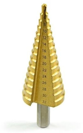 1 Stück 4-32 mm Die Pagodenform HSS 4241 Dreiecksschaft Pagode Metall Stahl Stufenbohrer Lochschneider Schneidwerkzeug
