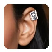 ALEXCRAFT Chunky Ear Ohrclips Dicke Creolen Cuff Clip Ohrringe für Damen | Ohrclip Creolen Chunky Groß Breit Dick Klobig Ohrmanschette Ohne Ohrloch Fake Ear Cuff Clip Ohrringe Ohrklemme Damen Herren
