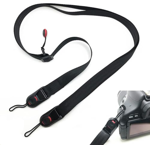 HSYTEK Peak Design kamerarem med snabblås, justerbar kamera handrem, handledsrem för Slr Dslr digital eller spegellös kamera, svart