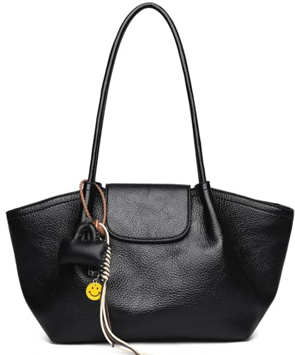 Waniki Handtasche Damen Mittelgroß Schultertasche Kunstleder Tote Bag Einfache Shopper Tasche Dumpling Handtaschen Elegante Umhängetasche Moden Shopper Bag Handbags Tragetasch Hobo Bag