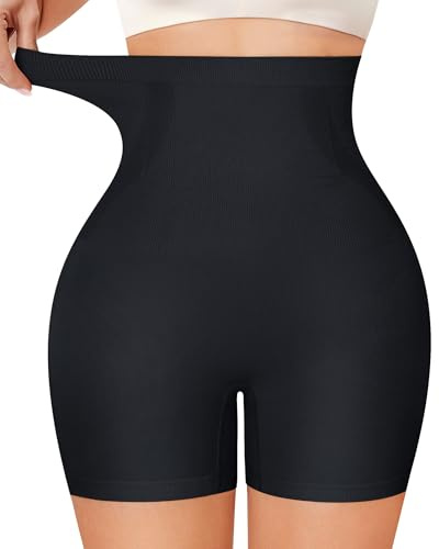 Nebility Shapewear for Women Tummy Control Knickers High Waisted Seamless Body Shaper Shorts Slimming Shaping Underwear Thigh Slimmer Pants Black