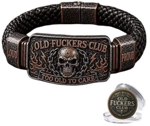 Graverad skalle flätat läderarmband för män vintage cyklist motorcykel armband gåva, One Size, Sten, Ingen ädelsten Natursten Ingen ädelsten