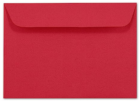 ARTOZ 50x Briefumschläge DIN C5 Rot - 229 x 162 mm Kuvert ohne Fenster - Umschläge selbstklebend haftklebend - Serie Artoz 1001