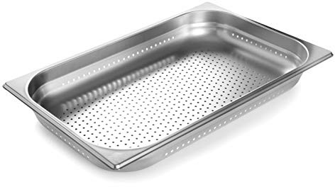 LACOR 66112Z GN Behälter gelocht 1/1, 530 x 325 x 100 mm INOX | Aus lebensmittelechtem Edelstahl gefertigt; hohe Korrosionsbeständigkeit und Haltbarkeit im täglichen Gebrauch