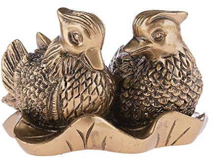 Lachineuse - Figurita de 2 Patos mandarines (Feng Shui, símbolo de Amor)