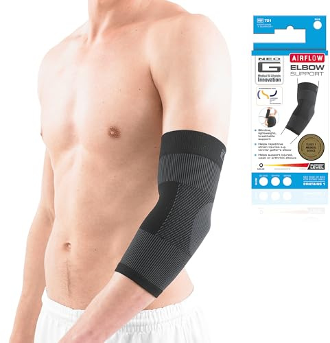 Neo-G Elbow Support for Tendonitis, Joint Pain, Tennis, Golf, Sports - Tennis Elbow Brace Arm Support - Multi Zone Elbow Compression Sleeve - Airflow - S
