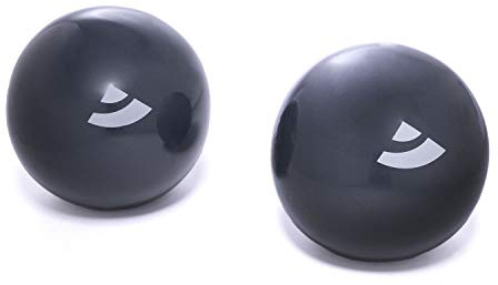 Bodhi Lot de 2 balles de tonification Pilates - Anthracite - Diamètre : 12 cm - Poids : 2 x 1 kg ou 0,5 kg
