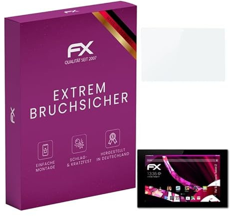 atFoliX Glasfolie kompatibel mit Sony Xperia Tablet Z Panzerfolie, 9H Hybrid-Glass FX Schutzpanzer Folie