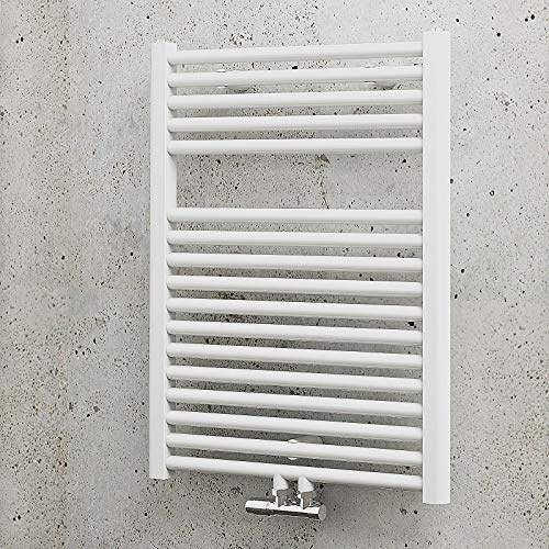 Schulte Badheizkörper München, 77 x 60 cm, 532 Watt, Mittelanschluss, alpinweiß, Design-Heizkörper, H07660-M 04