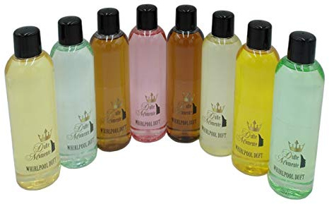 Dufte Momente | Whirlpool Duft 8 x 260ml - freie Wahl der Düfte | Badezusatz | mit naturreinen und natürlichen ätherischen Ölen | kein Schaum | vegan und ohne Tierversuche