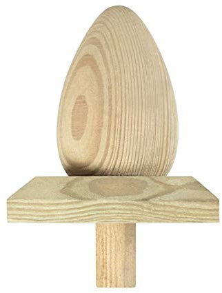2 x PFOSTENKAPPE  BIRNE/EI  HOLZ IMPRÄGNIERT 80 x 80 MM