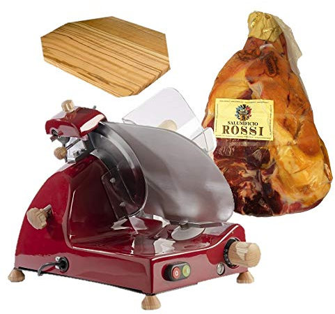 FAC - Special Bundle - Curvy C250R Slicer +ash Wood kit - Red + Parma Ham 24 Months Whole Included in The Price